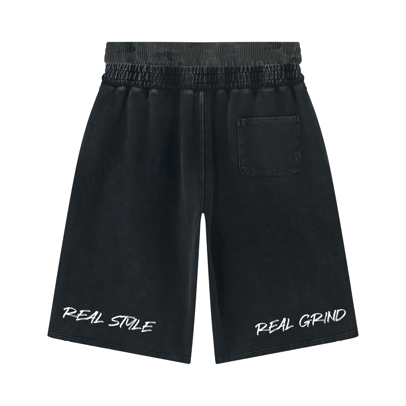 Unisex Vintage Wash Distressed Wide Leg Shorts