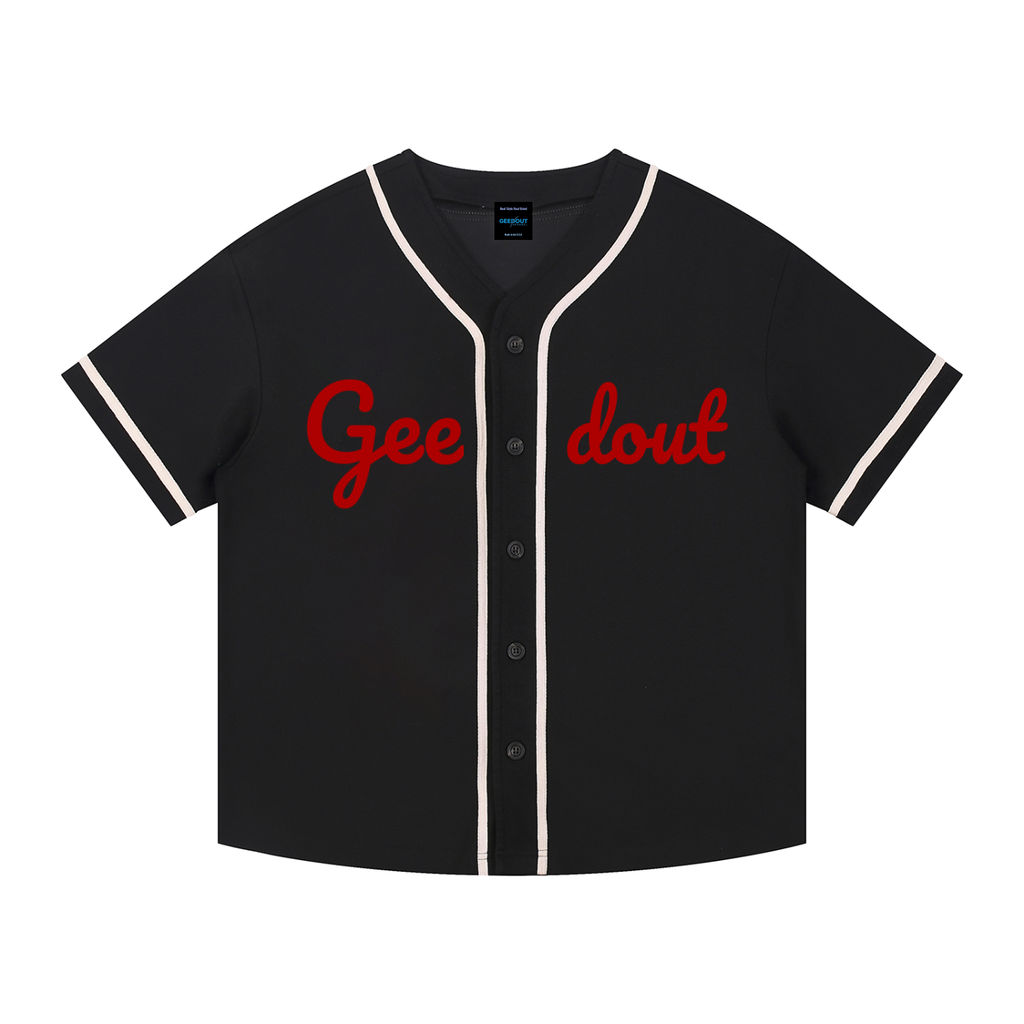 Contrast Piped Button-Up Jersey