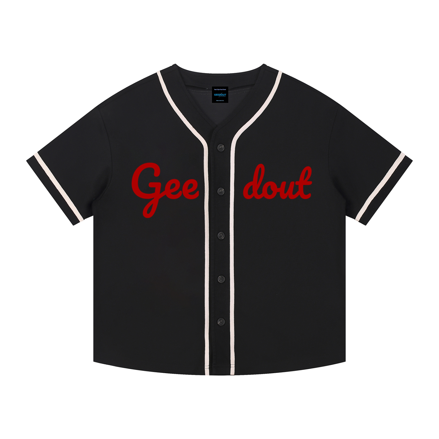 Contrast Piped Button-Up Jersey