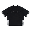 Unisex Plaid Paneled T-Shirt