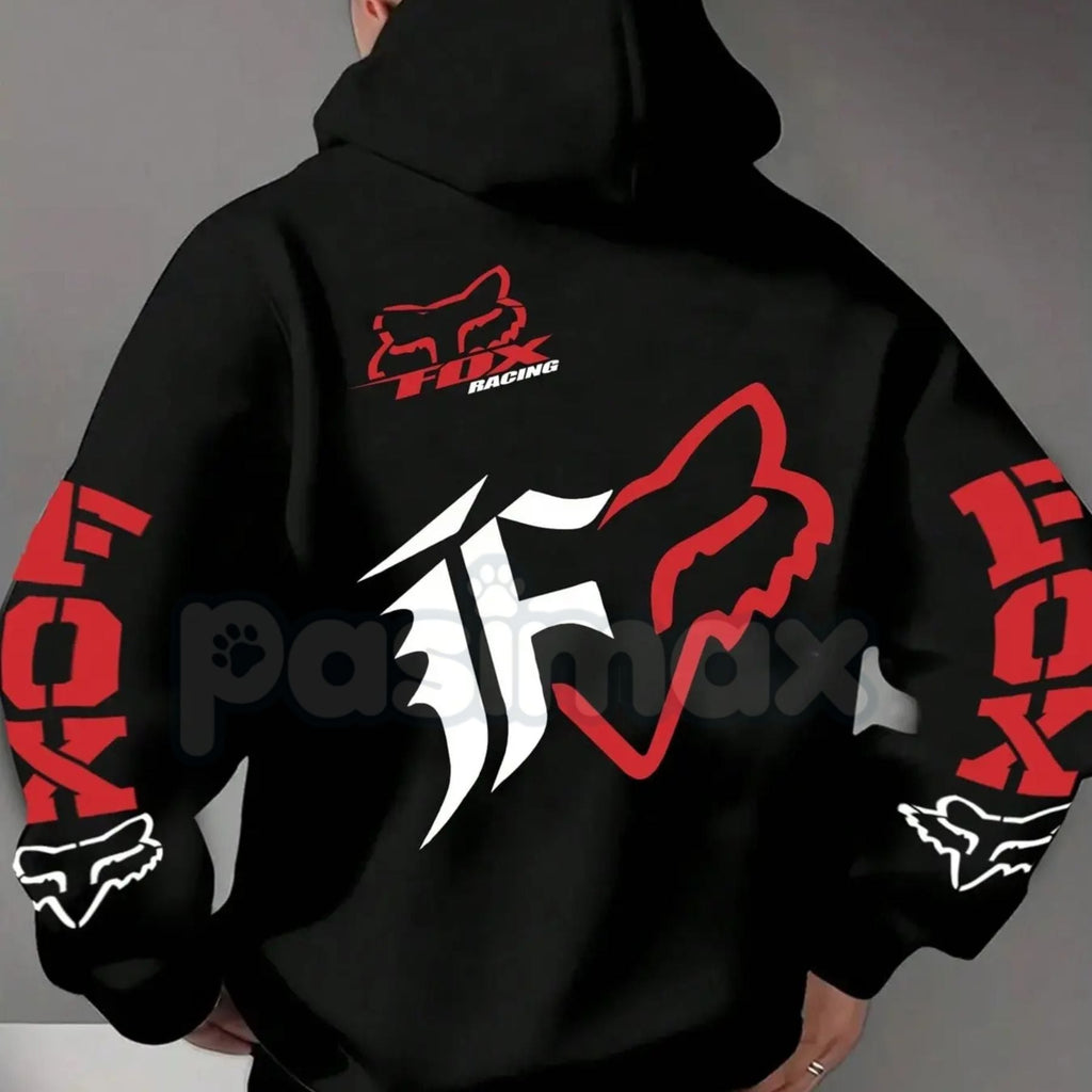 Fox Racing Inspired Vintage Graphic Hoodie
