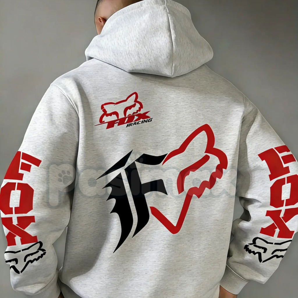 Fox Racing Inspired Vintage Graphic Hoodie