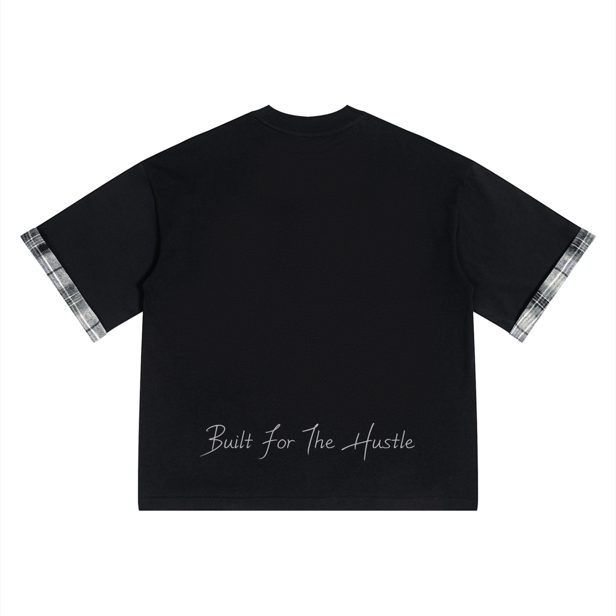 Unisex Plaid Paneled T-Shirt