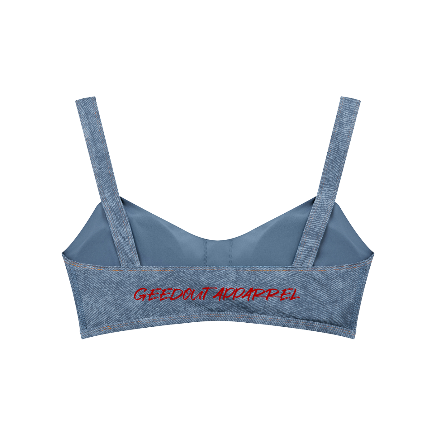 Women's Faux Denim Sports Bra