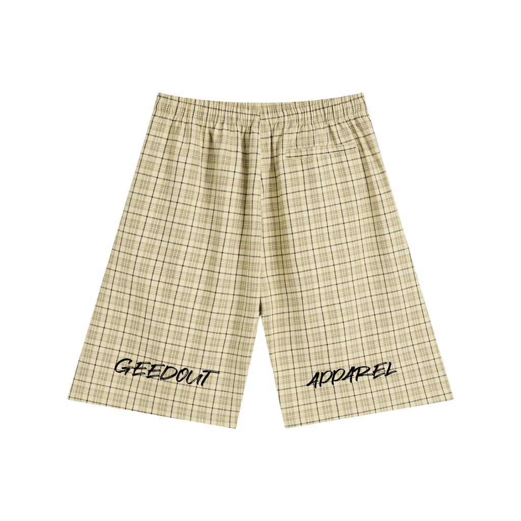 Unisex Plaid Wide Leg Shorts